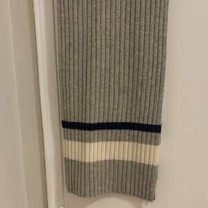 Madewell Gray Wool Ribbed Scarf